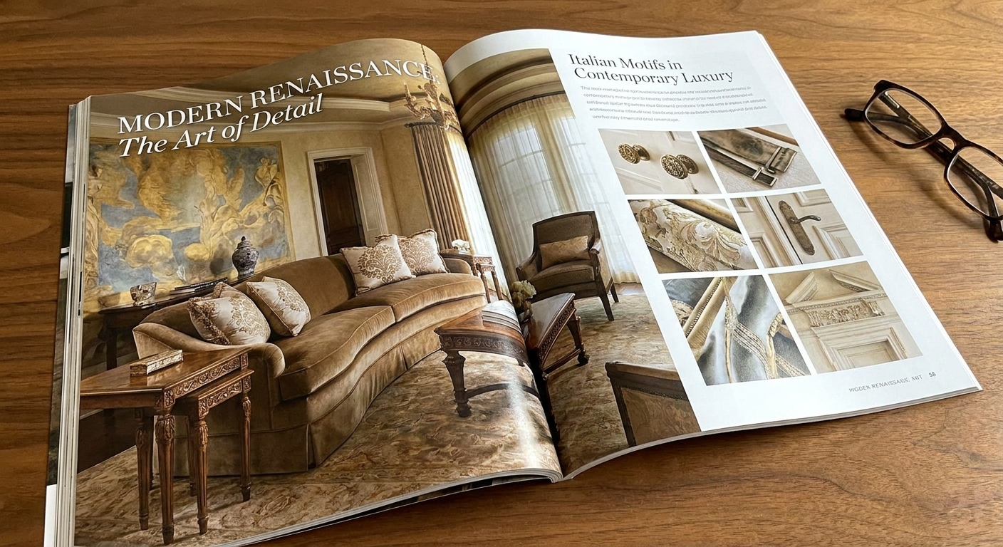 How Italian Renaissance motifs appear in modern luxury interior details