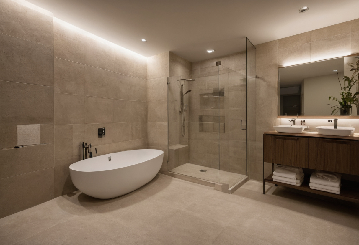Purchase-order release must protect both the closure date and final trim installation shown in a luxury residential interior